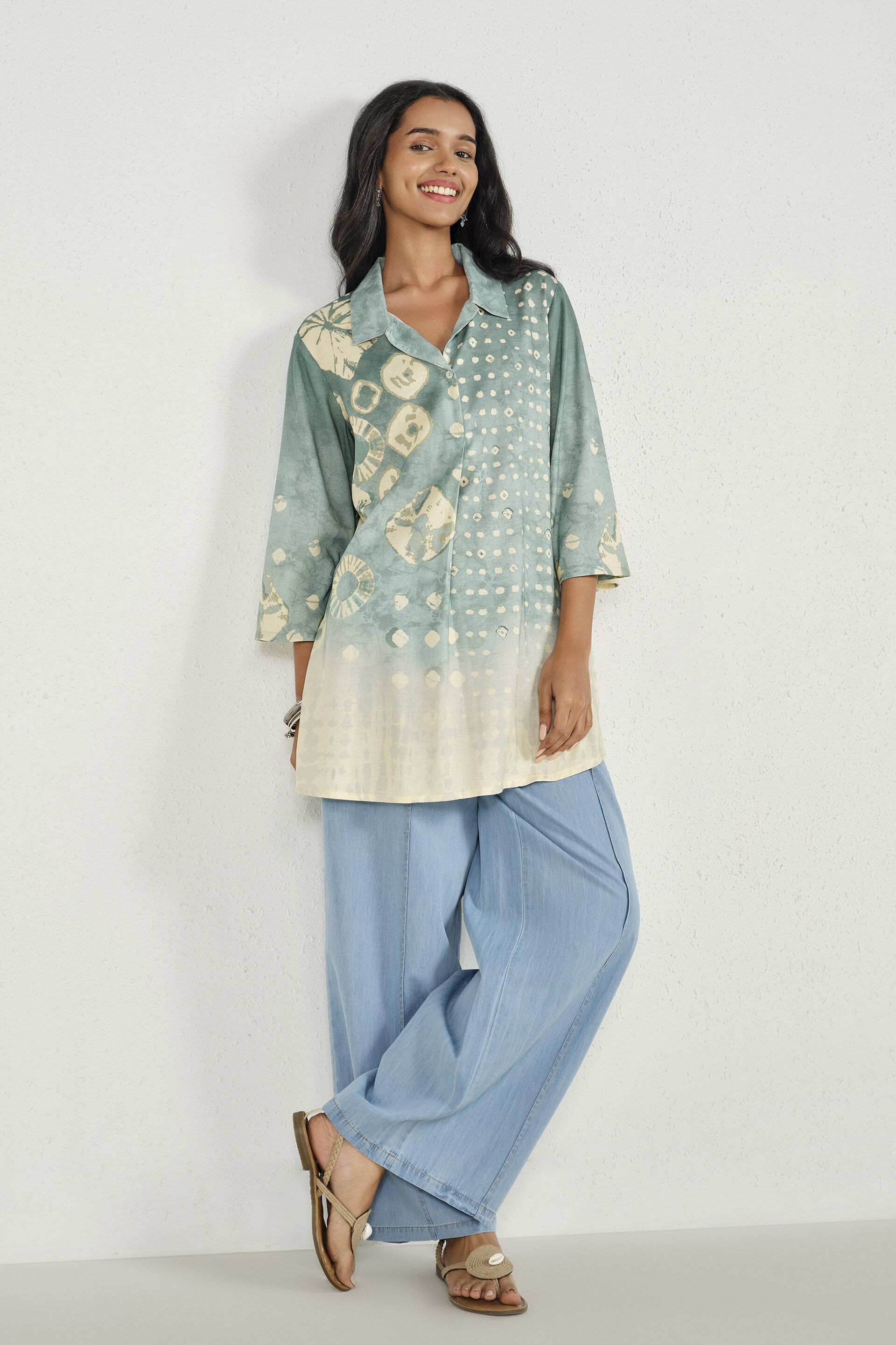 Janki Teal Tunic, Teal, image 4